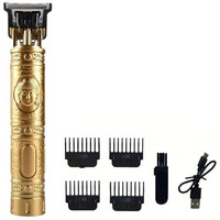 Cordless Hair Clipper & Beard Trimmer For Men, Zero Gapped T-Blade Electric Shaver With 4 Adjustable Combs  Perfect Grooming Kit For Mustache, Hair & Face