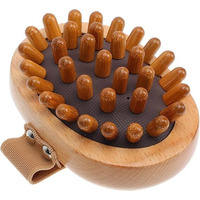 Ehomea2Z Hair Massager, Stress Relax Head Massager, Shower Hair Brush, Wooden Scalp Scrubber, Spa Brush For Scalp Massage Improve Lymphatic Circulation, Body Shaping And Cellulite Remover