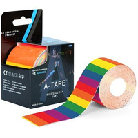 A-Tape Made In Korea Kinesiology Tape For Physiotherapy Kinesio Tape For Sports Injury Pain Relief Athletic Therapeutic Muscle Tape (5 Cm * 5.0 M) (Rainbow)