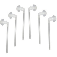 Fcs Hearing Aid Domes Ear Tips Silicone Earplug Domes For Bte And Pocket Hearing Instruments Ear Tip Replacement With Tube And Elbow Connectors (Made In India, 6 Pc. Large- 14Mm)