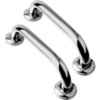 Pefko Pfk057 Stainless Steel Wall Mounted Grab Bar, Towel Bar, Bathtub Rails, Safety Hand Support Balance Handle Bars, Bathroom Accessories For Home, Hotel (Silver [ Combo Pack Of 2 ], 9 Inch)