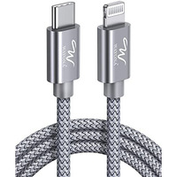 Wayona Type C To Lightning Mfi Certified 20W Fast Charging Nylon Braided Usb C Cable For Iphone 14,14 Pro,14 Pro Max, Iphone 13 Series,12,12 Pro,11,11 Pro Max Iphone 12 Mini, X, 8 (2M, Grey)