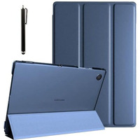 Proelite Cover For Samsung Galaxy Tab A9 Plus 11 Inch Case Cover, Smart Flip Case Cover For Samsung Galaxy Tab A9+ 11 Inch Translucent Back With Stylus Pen, Dark Blue