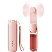 Gaiatop Mini Handheld Fan, Portable Personal Folding Cooling Hand Fan Rechargeable Battery Operated With 2 Speed Usb Desk Fan For Home Office Travel (Pink)