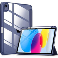 Proelite Case Cover For Apple Ipad (A16) 11Th/10Th Generation (2025/2022), Transparent Case Cover With Pencil Holder For Ipad 11Th/10Th Gen 2025/2022, Dark Blue