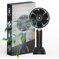 One94Store Portable Usb Fan  Rechargeable 1200Mah Battery, Up To 6 Hours Working Time, 3-Speed Modes, Compact & Lightweight With Usb Cable  Ideal For Home, Office & Travel (Black)