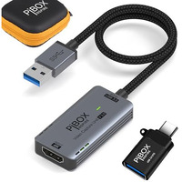 Upgraded Video Capture Card Cable Gen 3 60 Fps, Pibox India 4K Hdmi To Usb 3.0 Mjpeg Yuv Game Capture Device Aluminium Windows Android Mac,Hd 1080P 60Fps Video Live Streaming Gaming, Teaching - 2024