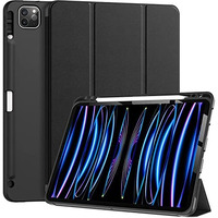 Proelite Smart Case For Apple Ipad Pro 11 Inch 2022/2021 4Th/3Rd Gen [Auto Sleep/Wake Cover] [Pencil Holder] [Soft Flexible Case] Recoil Series - Black