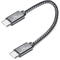 Wayona Usb C To Usb C 65W Short Powerbank Fast Charging Cable Compatible For Iphone 15Pro Max 15Plus Samsung Galaxy S25 Ultra,S23 Flip,Fold,A34,A54,Oneplus,Google Pixel,Nothing Phone (0.25M, Grey)