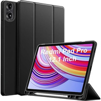 Proelite Cover For Redmi Pad Pro 12.1 Inch Cover, Soft Flexible Flip Case Cover For Redmi Pad Pro 12.1 Inch, Support Auto Sleep Wake, [Recoil Series] - Black