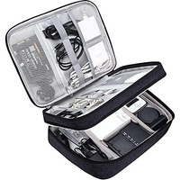 House Of Quirk Electronics Accessories Organizer Bag, Universal Carry Travel Gadget Bag For Cables, Plug And More, Perfect Size Fits For Pad Phone Charger Hard Disk - Dark Blue (Polyester, Pack Of 1)