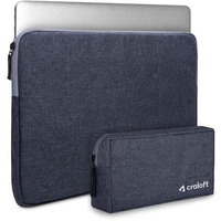 Craloft 14 Inch Laptop Sleeve Cover Bag With Charger Pouch  Water-Resistant Case For Macbook, Dell, Hp, Lenovo  Ideal For Office & Travel Use