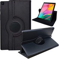Cedo Samsung Tab A (8 Inch) Flip Cover | Leather Finish | 360 Degree Rotate Back Cover | Shockproof Back Cover Case For Samsung Galaxy Tab A (8 Inch) (2019) Sm-T290 / Sm-T295 (Black)