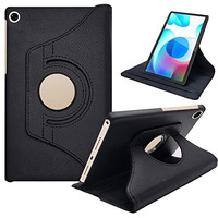 Cedo Realme Pad (10.4 Inch) Flip Cover | Leather Finish | 360 Degree Rotate Back Cover | Shockproof Back Cover Case For Realme Pad (10.4 Inch) (Black)