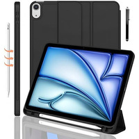 Proelite Case For Ipad Air 11 Inch M3/M2 2025/2024, Ipad Air 5Th/4Th Gen Case 10.9 Inch, Smart Flip Case Cover For Apple Ipad Air With Pencil Holder [Auto Sleep/Wake] With Stylus Pen - Black