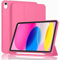 Proelite Smart Case For Ipad (A16) 11Th/10Th Generation (2025/2022) [Auto Sleep/Wake Cover] [Left Side Pencil Holder] [Soft Flexible Case] Recoil Series - Hot Pink