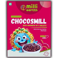 Millieartth Chocosmill - Millet Chocos | Made With 4 Super Millets, Multigrain | Healthy Breakfast Cereal | High In Fiber, Calcium & Protein | No Maida, No Palm Oil | 300Gram (Pack Of 1)