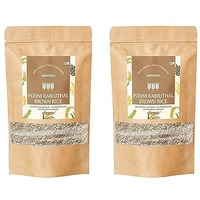 Aranyaka Ponni Kaikuthal (Hand-Pounded) Brown Rice (2Kg) | (Medium Grain,Unpolished, Boiled) | Brown Chawal | Loaded With Dietary Fiber And Nutrients| [1Kg (Pack Of 2)]- 2Kg In Total