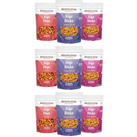 Promunch Soya Sticks (Chatpata Masala, Cream Onion) | Soya Chips (Peri Peri) | Crispy Snacks | Namkeen Savoury Chips | No Palm Oil And Maida | - 30G Pack Of 9