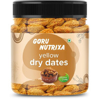 Goru Nutrixa Dried Dates Yellow 1Kg | Sukha Khajoor | Peela Khajoor | Kharik | Kharak | Kharek | Pila Chuara | Natural & Healthy Superfood Chhuara | Rich In Nutrients & Fiber