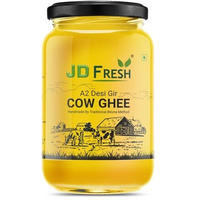 Jd Fresh A2 Gir Cow Ghee 1L/Pure Cow Ghee/Traditional Bilona Method/Pure And Healthy Immunity Booster, Natural, Fresh Desi Cow Ghee (Glass Bottle - 1Litre)