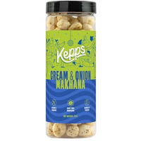 Kepps Cream & Onion Makhana Snack, Gluten Free, Rich In Fiber And Protein, Never Fried, Low Calorie, Delicious Munchies, For All Age, Kid Friendly (70 Gm)