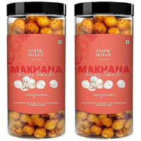 Vishnu Delight Tomato Treat Organic Roasted Makhana, (90G Each Pack Of 2), Tangy Tomato Flavored - Perfect Snack For Those Who Love The Taste Of Fresh Tomatoes