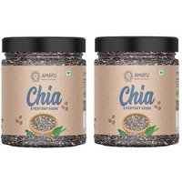 Amayu Raw Chia Seeds 400 Gm | Healthy Snacks For Weight Loss | Seeds For Eating | Rich In Calcium, Protein & Omega 3 | Chia Seed (200 X 2) Combo