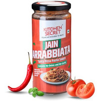 Kitchen Secret Jain Arrabbiata No Onion No Garlic Spicy Red Pizza Pasta Sauce 390G - For Pasta, Spaghetti, Pizza, Sandwiches, Wraps, Quality Ingredients, No Preservatives, Taste Of Italy