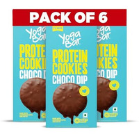 Yogabar Protein Biscuits, Choco Dip, Made With Aashirvaad Atta And Sattu, Pack Of 6(24 Cookies)