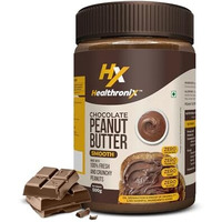 Healthronix Chocolate Smooth Peanut Butter 500G | 25G Protein & 4G Dietary Fibre | Tasty & Healthy Chocolate Spread For Breakfast & Snacks, Made With Roasted Peanuts, Zero Cholesterol & Trans Fat