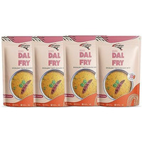 Instafood Yellow Dal Fry | Ready To Eat & Cook Meal | 3-4 Servings Each | Pack Of 4 (Each 150G) | After Cooking Gets 4 Litre To Serve | Zip Lock Packaging | Vegetarian Meal | Just Add Water And Cook