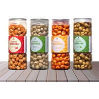 Suru Olive Oil Roasted Makhana Snack Pack, 4 Flavours - Peri Peri, Tangy Cheese, Zingy Pudina, Cream & Onion (90 Grams Each)