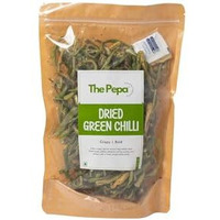 The Pepa Dehydrated Green Chilli | Dried Green Chillies | Helps In Weight Management | Natural & Hygienically Processed | Nutritious & Flavorful | Easy To Store & Long Shelf Life | Perfect For Cooking, Seasoning & Garnishing, Machine Processed, No Additives - 100Gm