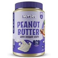 Nutzies - White Chocolate Peanut Butter Crispy | 1Kg | Low Sugar | 24G High Protein | Roasted Peanuts | No Artificial Sweeteners | No Palm Oil | Gluten Free | No Preservatives | 100% Natural (1Kg Pack)