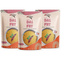 Instafood Yellow Dal Fry | Ready To Eat & Cook Meal | 3-4 Servings Each | Pack Of 3 (Each 150G) | After Cooking Gets 3 Litre To Serve | Zip Lock Packaging | Vegetarian Meal | Just Add Water And Cook