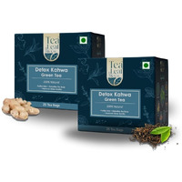 Tea Leaf & Co. Detox Kahwa Green Tea Digestive Health & Detoxification Natural & Farm Fresh Total 50 Tea Bags Pack Of 2