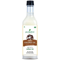 Purasatva Cold Pressed Coconut Oil Extracted On Wooden Churner Oil 1 Liter (Pack Of 1), Wood Pressed Nariyal Oil | 100% Pure Natural, Organic Kohlu Oils| Healthy Edible Oil For Cooking, Haircare