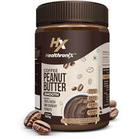Healthronix Coffee Smooth Peanut Butter 500G | 27G Protein & 7G Dietary Fibre | Healthier & Tastier Nut Butter Spread For Morning Breakfast, Evening Snacks | Cholesterol Free | Creamy Peanut Butter