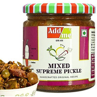 Add Me Traditional Mixed Veg Pickle 200Gm | Home Made Mixed Supreme Mango Chilli Lemon Carrot Ker Ginger Karonda Lasoda Fruit Pickle Glass Pack