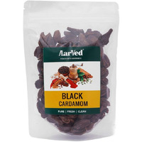 Aarved Pure Organic Black Cardamom/Badi Elaichi (200G) Organically Grown Fresh- Ideal For Cooking And Baking, Aromatic Indian Spice (Pack Of 1)