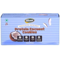 Bene Protein Coconut Cookies  17G Protein | High-Protein Biscuits With Real Coconut & Whole Wheat | No Maida, No Refined Sugar, No Preservatives | Healthy Crunchy Snack | 1 Pack (80 Gram)
