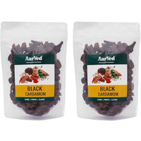 Aarved Pure Organic Black Cardamom/Badi Elaichi (200G X 2) Organically Grown Fresh- Ideal For Cooking And Baking, Aromatic Indian Spice