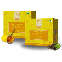 Tea Leaf & Co. Honey Lemon Green Tea Improves Immunity & Digestion Farm Fresh Herbal Tea Total 50 Tea Bags Pack Of 2