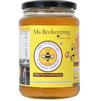Ms Beekeeping 100% Pure Organic Raw Honey  250 Grams | Unprocessed & Unfiltered | No Sugar, No Preservatives | Multi-Flora Wild Honey | Natural Superfood For Immunity & Digestion (250 Gram)
