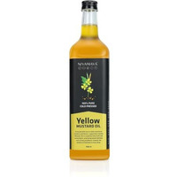 Niyamaya Yellow Mustard Oil- 1000Ml | A1 Grade 100% Wood Pressed Healthy Cooking Oil | Kolhu, Chekku, Kacchi Ghani Mustard Oil | Omega 3 | Natural Till Tel Rich In Mufa