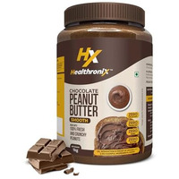 Healthronix Chocolate Smooth Peanut Butter 1Kg | 25G Protein & 4G Dietary Fibre | Tasty & Healthy Chocolate Spread For Breakfast & Snacks, Made With Roasted Peanuts, Zero Cholesterol & Trans Fat
