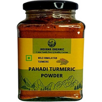 Indiana Organic Pahadi Wild Turmeric Powder Haldi Powder | 200 Gram | High Curcumin & Oil Content | Unprocessed And Organic Haldi Powder | Sourced Fromkumaon Hills, Uttarakhand | Chemical-Free | Freshly Ground Packed On Order