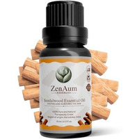 Zenaum Essences 100% Pure Sandalwood Essential Oil | Premium Grade | Deep Hydration & Relaxation | Skin Glow, Meditation & Aromatherapy | Diffuser & Massage Use | Gmp, Ifra, Iso Certified- 15Ml