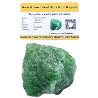 Crystal Heaven Certified Green Strawberry Quartz Healing Rough Stone,Natural Raw Crystals For Manifestation,Meditation And Reiki Healing(2 Pieces)